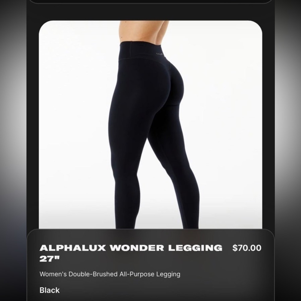 Alphalete Alphalux Wonder leggings 27” inseam